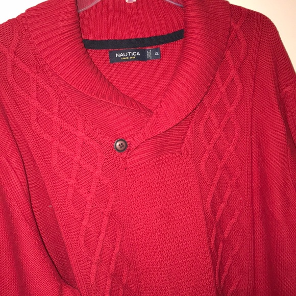 NWOT, Nautica men’s Red sweater. - Picture 3 of 8